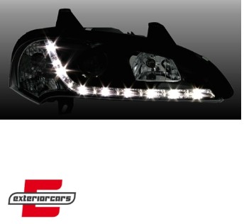 Prednja svjetla LED DRL (crna) / Opel Tigra (1994-2000), LPOP58