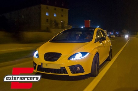 Prednja svjetla LED DRL (crna) / SEAT ALTEA LEON TOLEDO (04-09), LPSE10