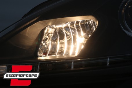 Prednja svjetla LED DRL (crna) / SEAT ALTEA LEON TOLEDO (04-09), LPSE10