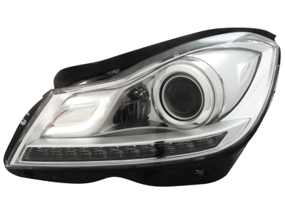 Prednja svjetla LED DRL Facelift look (chrome) / Mercedes C klasa W204 S204 limuzina karavan (2007-2010), LPME88