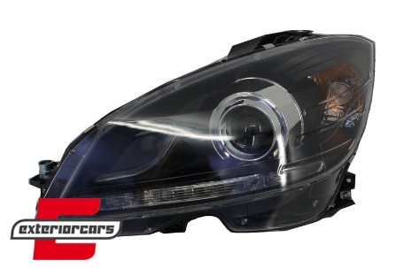Prednja svjetla LED DRL Facelift look (crna) / Mercedes C klasa W204 S204 limuzina karavan (2007-2010), LPME89