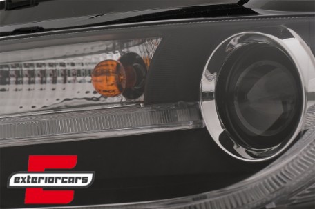 Prednja svjetla LED DRL Facelift look XENON (crna) / Audi A4 B8 (2008-2011), LPAUD2