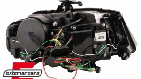 Prednja svjetla LED DRL Facelift look XENON (crna) / Audi A4 B8 (2008-2011), LPAUD2