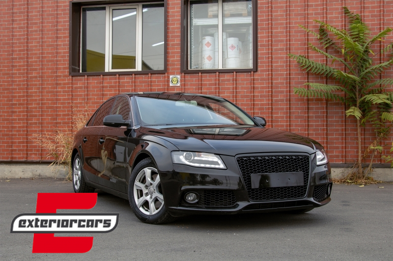 Prednja svjetla LED DRL Facelift look XENON (crna) / Audi A4 B8 (2008-2011), LPAUD2