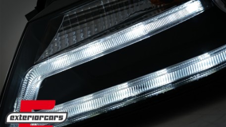 Prednja svjetla LED DRL Facelift look XENON (crna) / Audi A4 B8 (2008-2011), LPAUD2