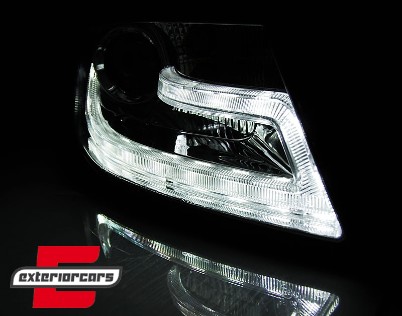 Prednja svjetla LED DRL Facelift Xenon look (chrome) / Audi A4 B8 (2008-2011), LPAUC9
