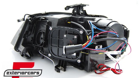 Prednja svjetla LED DRL Facelift Xenon look (crna) / Audi A4 B8 (2008-2011), LPAUD0