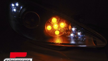 Prednja svjetla LED DRL LED žmigavci (chrome) / Peugeot 206 (2003-2009), LPPE50
