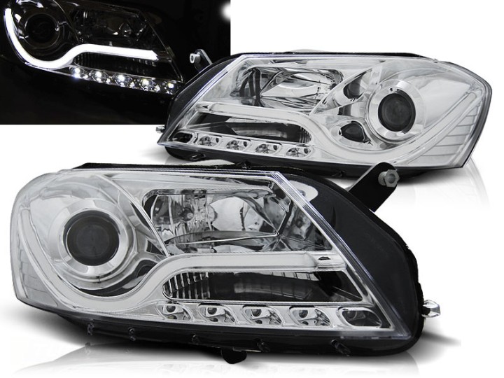 Prednja svjetla LED DRL LightBar (chrome) / VW Volkswagen Passat B7 (2010-2014), LPVWI2