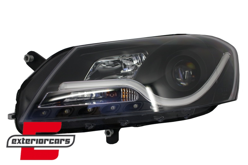 Prednja svjetla LED DRL LightBar (crna) / VW Volkswagen Passat B7 (2010-2014), LPVWI3