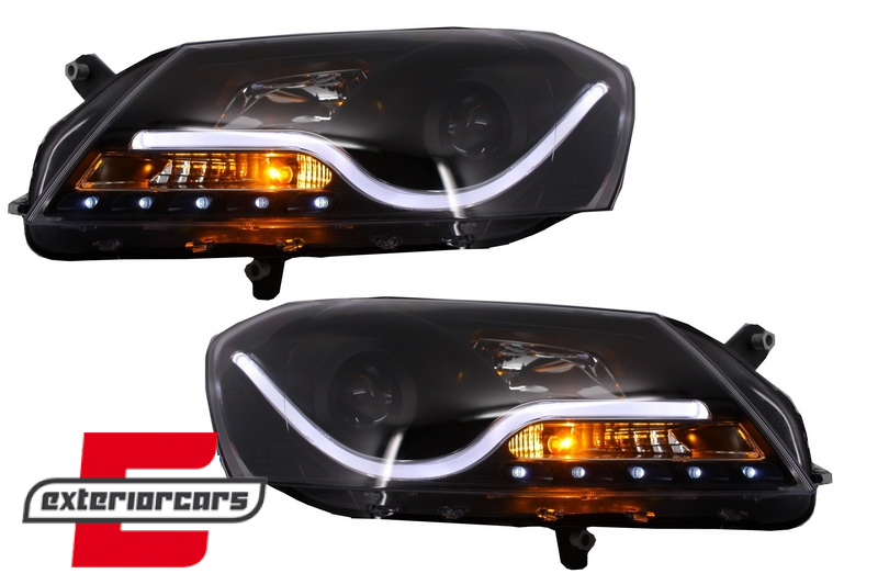 Prednja svjetla LED DRL LightBar (crna) / VW Volkswagen Passat B7 (2010-2014), LPVWI3