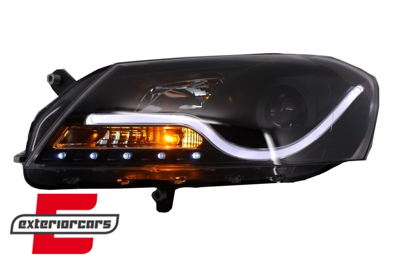 Prednja svjetla LED DRL LightBar (crna) / VW Volkswagen Passat B7 (2010-2014), LPVWI3