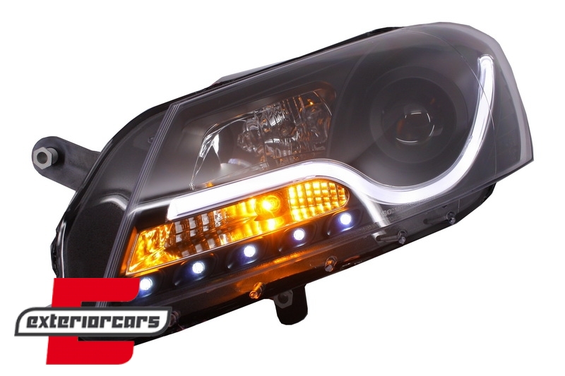 Prednja svjetla LED DRL LightBar (crna) / VW Volkswagen Passat B7 (2010-2014), LPVWI3