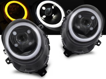 Prednja svjetla LED DRL (piano crna) / MINI COOPER F54 F55 F56 (2014-2017), LPMC25