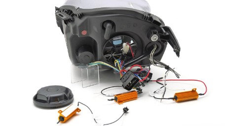 Prednja svjetla LED DRL (piano crna) / MINI COOPER F54 F55 F56 (2014-2017), LPMC25