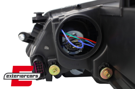Prednja svjetla LED DRL SEQ žmigavci Bi-Xenon look (crna) / VW Jetta Mk6 VI (2011-2018), LPVWX0