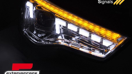 Prednja svjetla LED DRL SEQ žmigavci (chrome) / Audi A5 8T Facelift (2012-2016), LPAUG7
