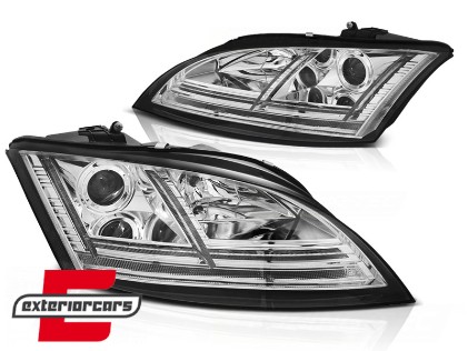 Prednja svjetla LED DRL SEQ žmigavci (chrome) / Audi TT 8J (2006-2010), LPAUE0