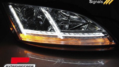 Prednja svjetla LED DRL SEQ žmigavci (chrome) / Audi TT 8J (2006-2010), LPAUE0