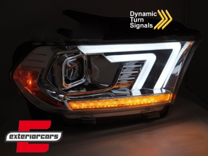 Prednja svjetla LED DRL SEQ žmigavci (chrome) / Dodge Durango (2010-2013), LPDO48