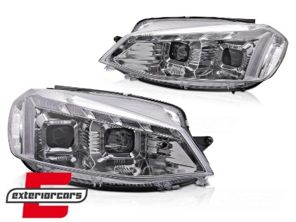 Prednja svjetla LED DRL SEQ žmigavci (chrome) / VW Golf 7.5 Facelift (2017-2019), LPVWW0