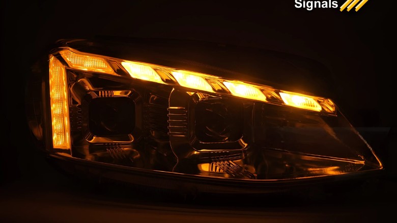 Prednja svjetla LED DRL SEQ žmigavci (chrome) / VW Golf 7.5 Facelift (2017-2019), LPVWW0