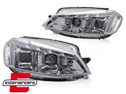 Prednja svjetla LED DRL SEQ žmigavci (chrome) / VW Golf 7.5 Facelift (2017-2019), LPVWX4