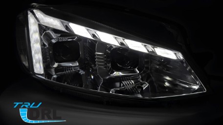 Prednja svjetla LED DRL SEQ žmigavci (chrome) / VW Golf 7.5 Facelift (2017-2019), LPVWX4