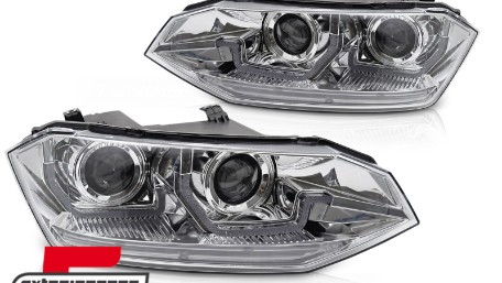 Prednja svjetla LED DRL SEQ žmigavci (chrome) / VW Polo 2G (2017-2021), LPVWY1