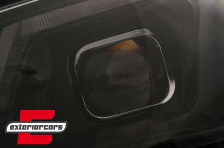 Prednja svjetla LED DRL SEQ žmigavci (crna) / Audi A4 B8.5 Facelift (2012-2015), LPAUG0