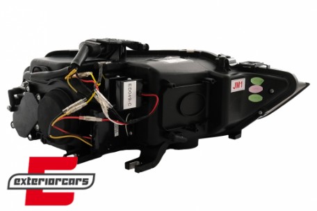 Prednja svjetla LED DRL SEQ žmigavci (crna) / Audi A4 B8.5 Facelift (2012-2015), LPAUG0