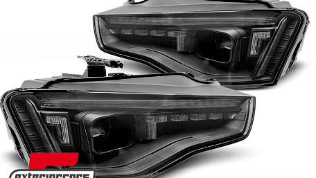 Prednja svjetla LED DRL SEQ žmigavci (crna) / Audi A5 8T Facelift (2012-2016), LPAUG8