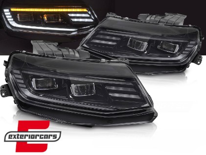 Prednja svjetla LED DRL SEQ žmigavci (crna) / Chevrolet Camaro (2016-2018), LPCT17