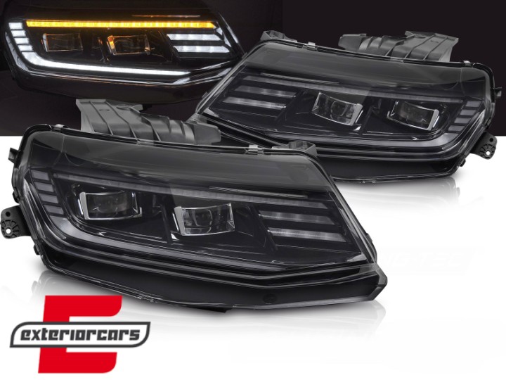Prednja svjetla LED DRL SEQ žmigavci (crna) / Chevrolet Camaro (2016-2018), LPCT17