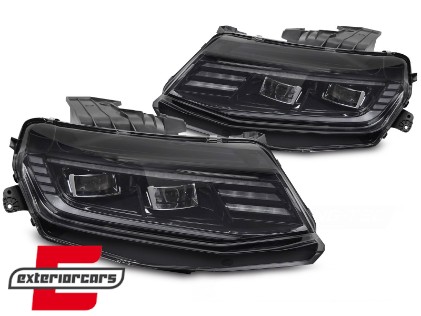 Prednja svjetla LED DRL SEQ žmigavci (crna) / Chevrolet Camaro (2016-2018), LPCT17