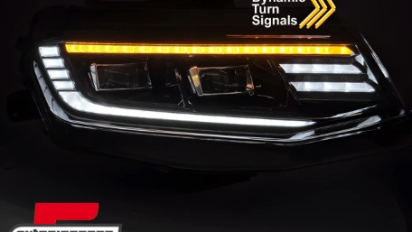 Prednja svjetla LED DRL SEQ žmigavci (crna) / Chevrolet Camaro (2016-2018), LPCT17