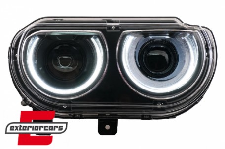Prednja svjetla LED DRL SEQ žmigavci (crna) / Dodge Challenger (2008-2014), LPDO29