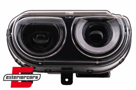 Prednja svjetla LED DRL SEQ žmigavci (crna) / Dodge Challenger (2008-2014), LPDO29