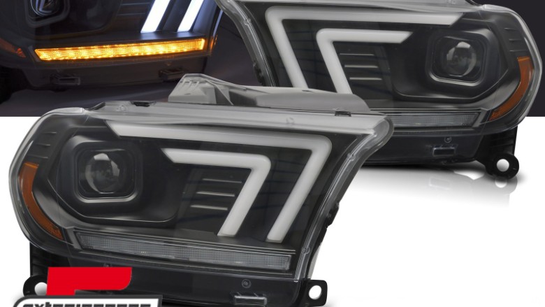 Prednja svjetla LED DRL SEQ žmigavci (crna) / Dodge Durango (2010-2013), LPDO49