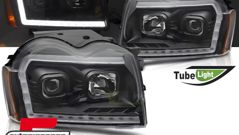 Prednja svjetla LED DRL SEQ žmigavci (crna) / Jeep Grand Cherokee WK (2005-2008), LPCH49