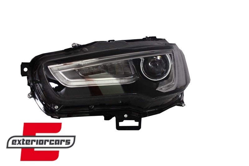 Prednja svjetla LED DRL SEQ žmigavci (crna) / Mitsubishi Lancer 8 (2007-2017), LPMI22