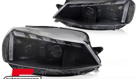 Prednja svjetla LED DRL SEQ žmigavci (crna) / VW Golf 7.5 Facelift (2017-2019), LPVWW1