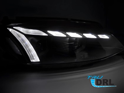 Prednja svjetla LED DRL SEQ žmigavci (crna) / VW Golf 7.5 Facelift (2017-2019), LPVWW1