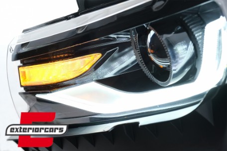 Prednja svjetla LED DRL SEQ žmigavci Facelift 2016 look (crna) / Chevrolet Camaro Mk5 Facelift (2013-2015), LPCT15