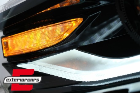 Prednja svjetla LED DRL SEQ žmigavci Facelift 2016 look (crna) / Chevrolet Camaro Mk5 Facelift (2013-2015), LPCT15