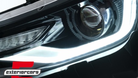 Prednja svjetla LED DRL SEQ žmigavci Facelift 2016 look (crna) / Chevrolet Camaro Mk5 Facelift (2013-2015), LPCT15
