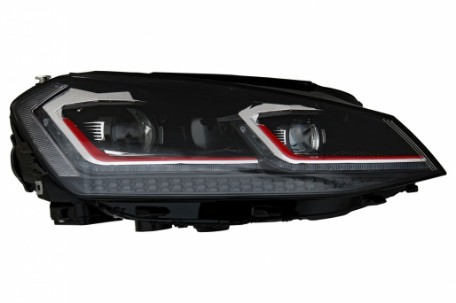 Prednja svjetla LED DRL SEQ žmigavci Facelift G7.5 GTI look / VW Golf 7 VII (2012-2017), LPVX06