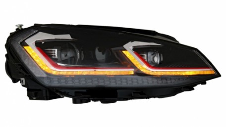 Prednja svjetla LED DRL SEQ žmigavci Facelift G7.5 GTI look / VW Golf 7 VII (2012-2017), LPVX06
