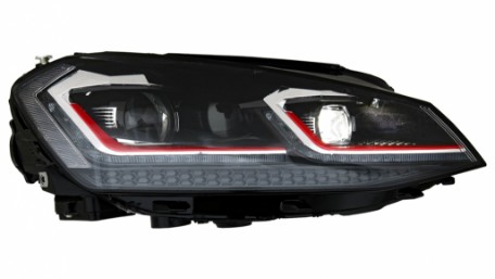 Prednja svjetla LED DRL SEQ žmigavci Facelift G7.5 GTI look / VW Golf 7 VII (2012-2017), LPVX06