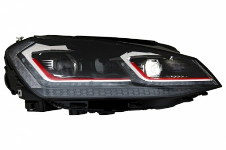 Prednja svjetla LED DRL SEQ žmigavci Facelift G7.5 GTI look / VW Golf 7 VII (2012-2017), LPVX06